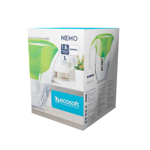 Фільтр-глечик Ecosoft Nemo (зелений) 3 л
