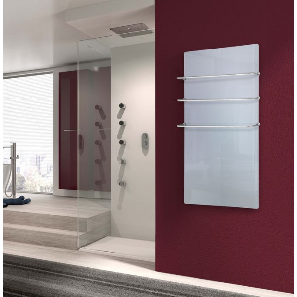 Cклокерамический полотенцесушитель HGlass GHT 6012 W Premium